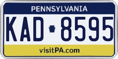 PA license plate KAD8595