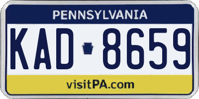 PA license plate KAD8659