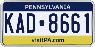 PA license plate KAD8661