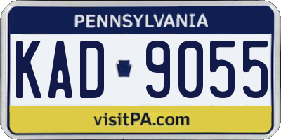 PA license plate KAD9055