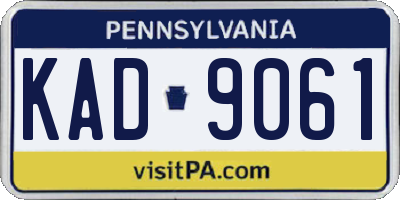 PA license plate KAD9061