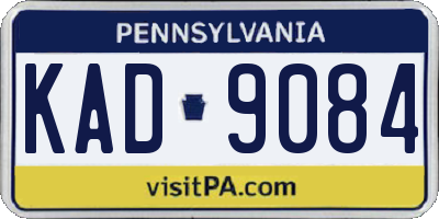 PA license plate KAD9084