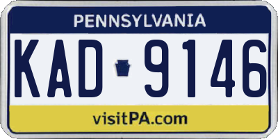 PA license plate KAD9146