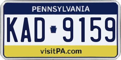 PA license plate KAD9159
