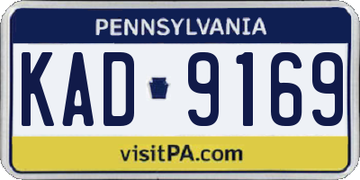 PA license plate KAD9169