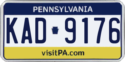 PA license plate KAD9176