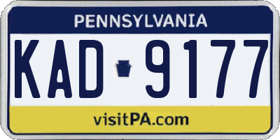 PA license plate KAD9177