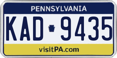 PA license plate KAD9435