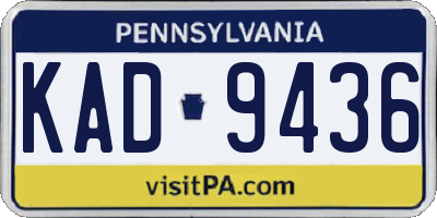 PA license plate KAD9436