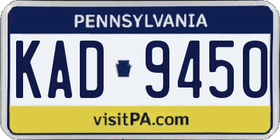 PA license plate KAD9450