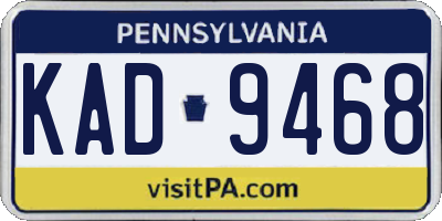 PA license plate KAD9468