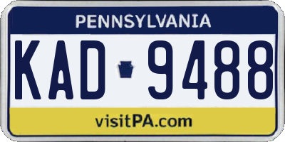 PA license plate KAD9488