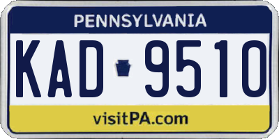 PA license plate KAD9510