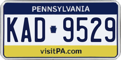 PA license plate KAD9529