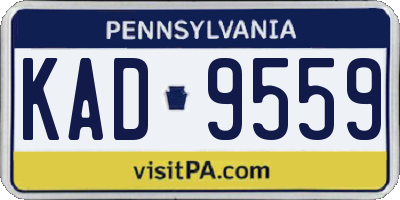PA license plate KAD9559