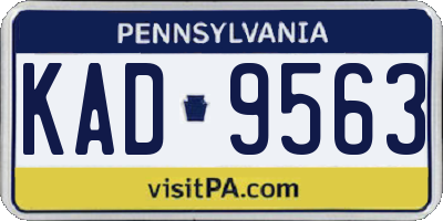 PA license plate KAD9563
