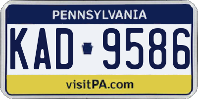 PA license plate KAD9586