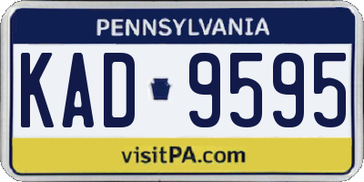 PA license plate KAD9595
