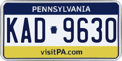 PA license plate KAD9630
