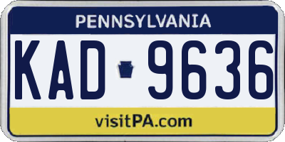 PA license plate KAD9636