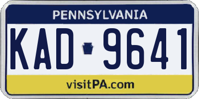 PA license plate KAD9641