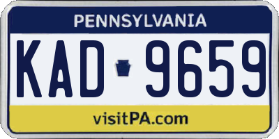 PA license plate KAD9659
