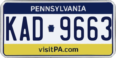 PA license plate KAD9663