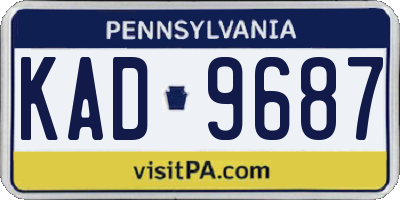 PA license plate KAD9687