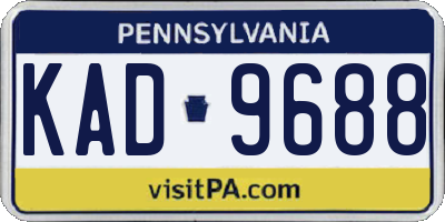 PA license plate KAD9688