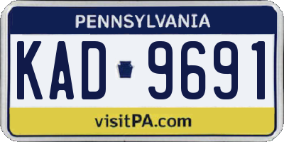 PA license plate KAD9691