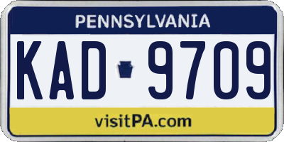 PA license plate KAD9709