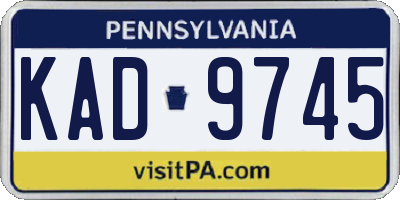 PA license plate KAD9745