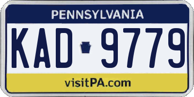 PA license plate KAD9779