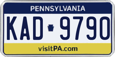 PA license plate KAD9790