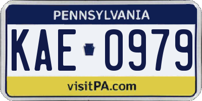 PA license plate KAE0979