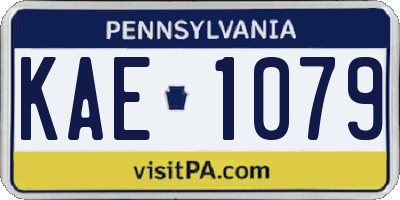 PA license plate KAE1079