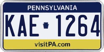 PA license plate KAE1264