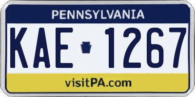 PA license plate KAE1267