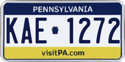 PA license plate KAE1272