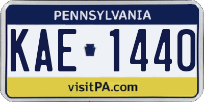 PA license plate KAE1440