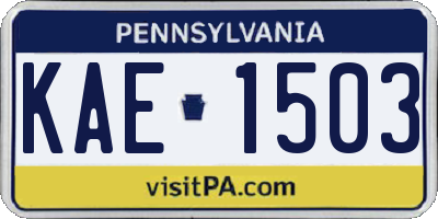 PA license plate KAE1503