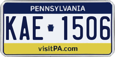 PA license plate KAE1506