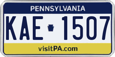 PA license plate KAE1507
