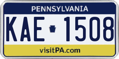 PA license plate KAE1508