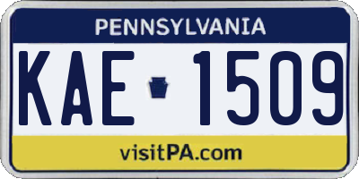 PA license plate KAE1509