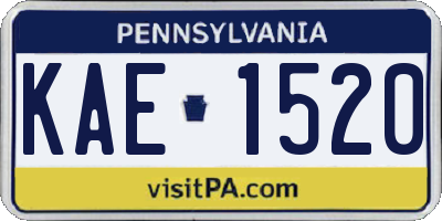 PA license plate KAE1520