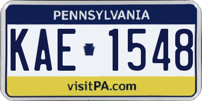 PA license plate KAE1548