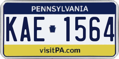 PA license plate KAE1564