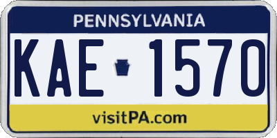 PA license plate KAE1570