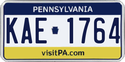 PA license plate KAE1764